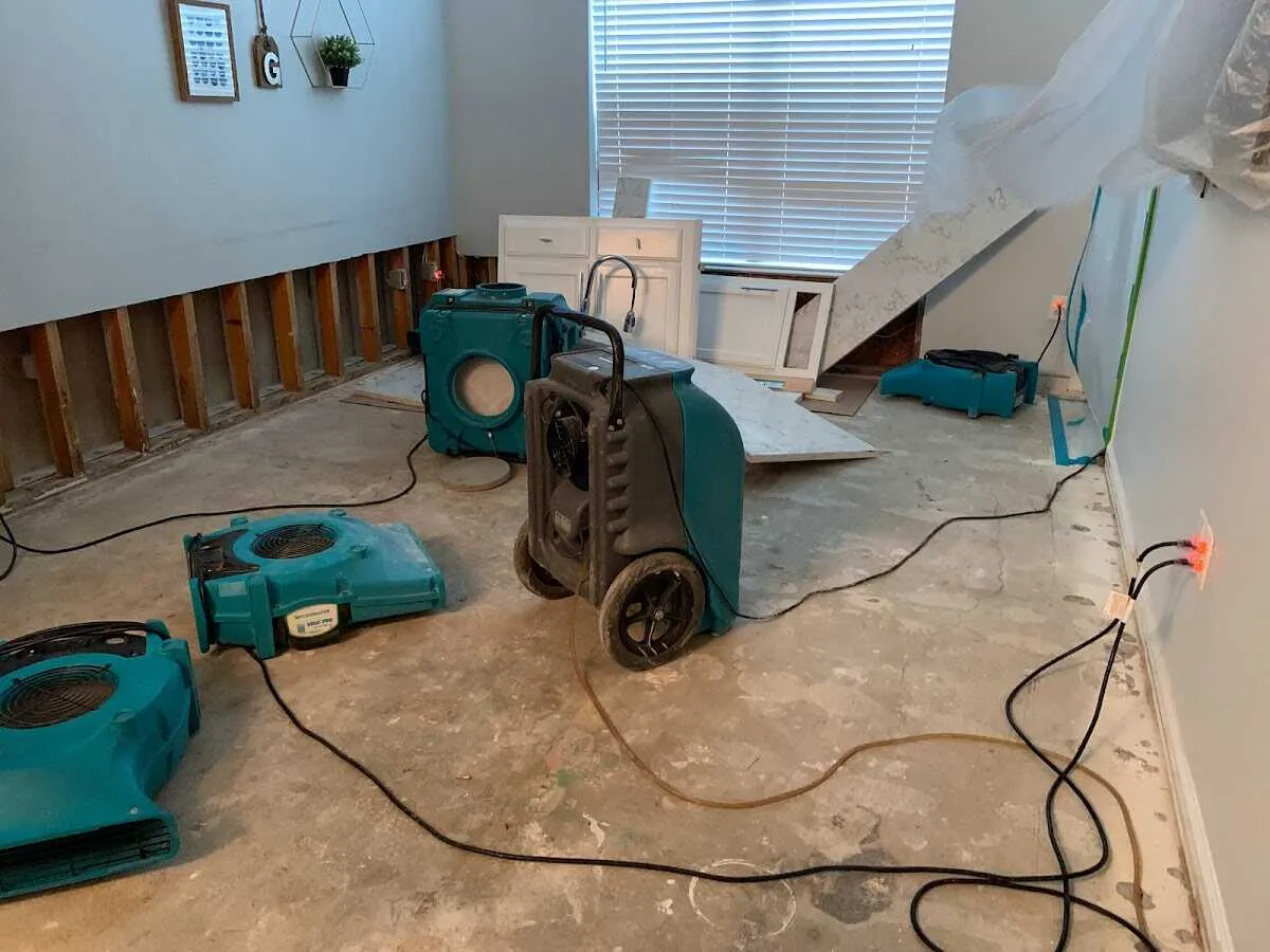 Dehumidifier in flood-cut room for Water Extraction & Removal in Lake Murray of Richland